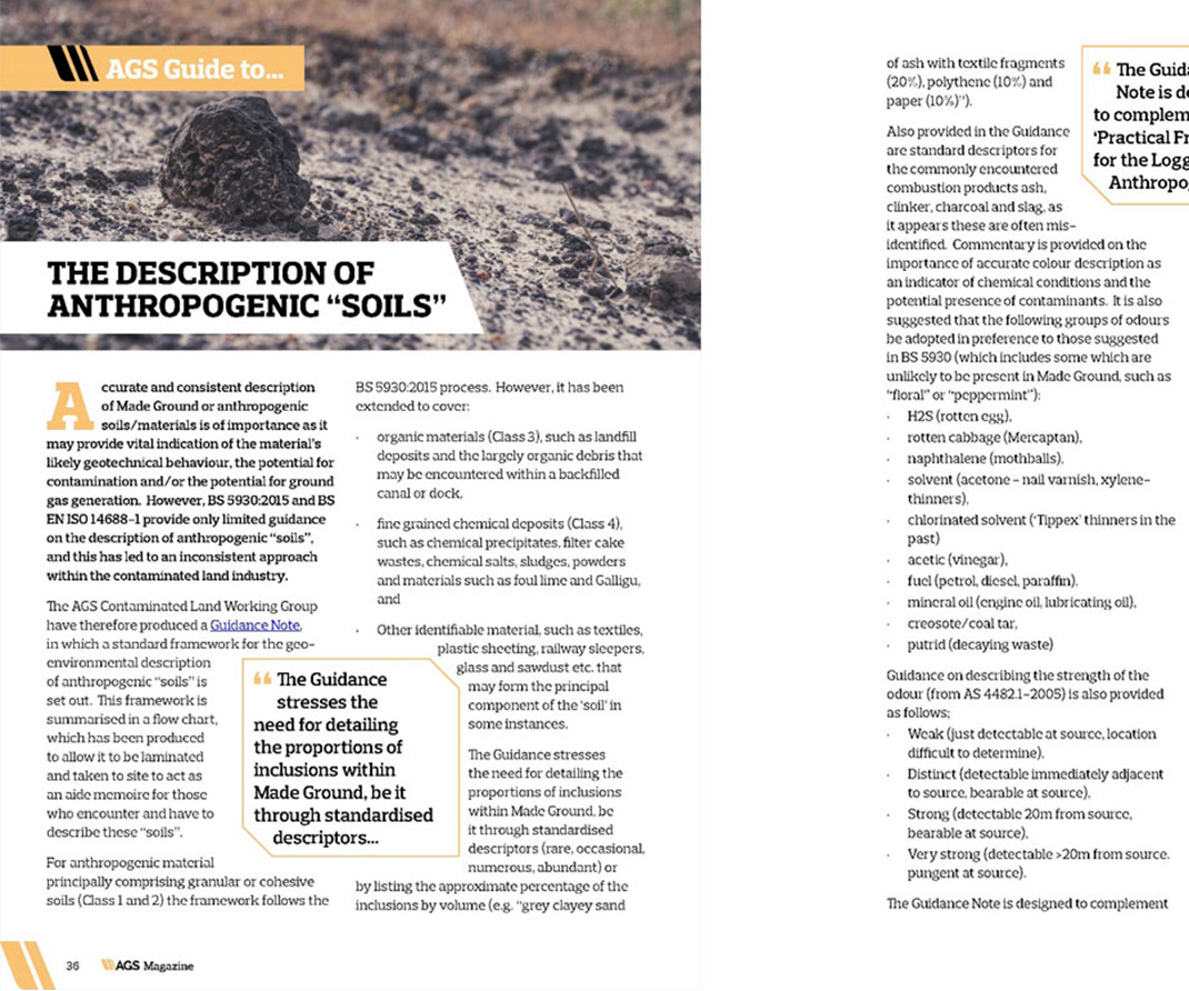 Description of Anthropogenic Materials